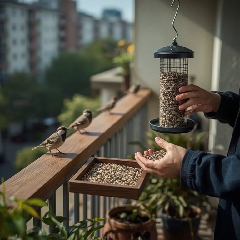 Urządź na balkonie kącik do dokarmiania sikorek